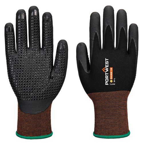 GP Grip 15 Nitril Mikrohabos pöttyözött kesztyű, fekete