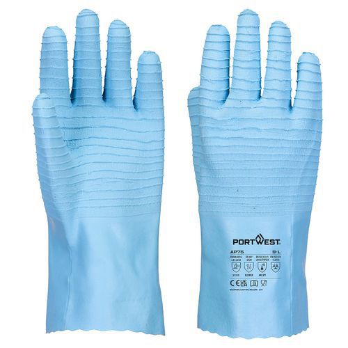 FD vegyszerálló B Latex kesztyű, kék