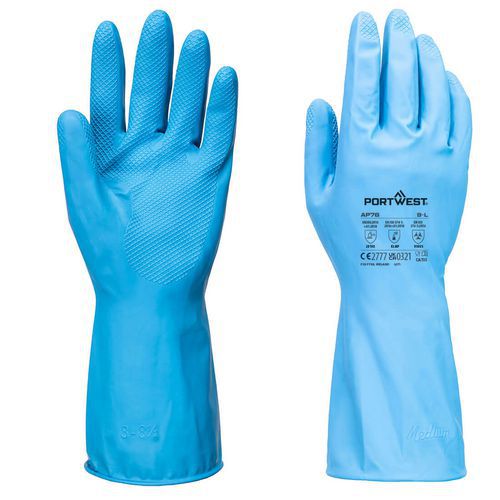 FD Chemical B Latex könnyű kesztyű (12 pár), kék