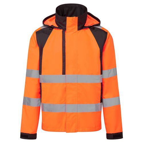 WX2 Eco Hi-Vis esőkabát, fekete/narancssárga