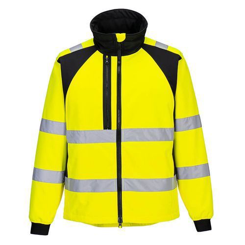 WX2 Eco Hi-Vis Softshell (2L), fekete/sárga