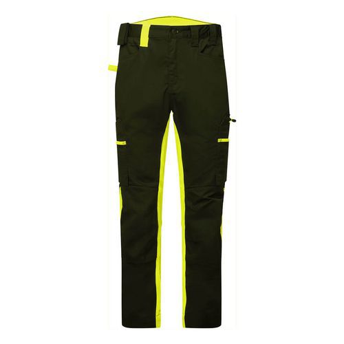 WX2 Eco Stretch Trade nadrág, fekete/sárga