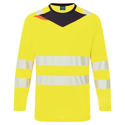 DX4 Hi-Vis hosszú ujjú póló L/S, fekete/sárga