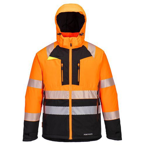 DX4 Hi-Vis Class 2 télikabát, fekete/narancssárga