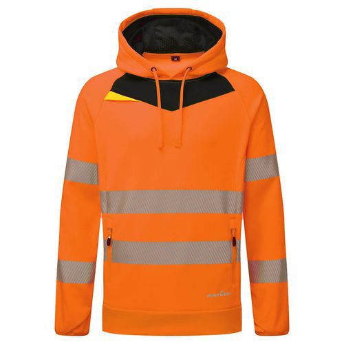 DX4 Hi-Vis kapucnis pulóver, fekete/narancssárga