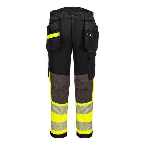 EV4 Hi-Vis Stretch Class 1 Holster lengőzsebes nadrág, fekete/sárga