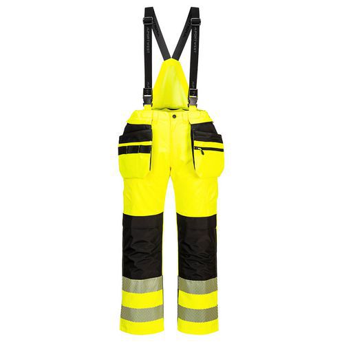 PW3 Hi-Vis kantáros nadrág, fekete/sárga