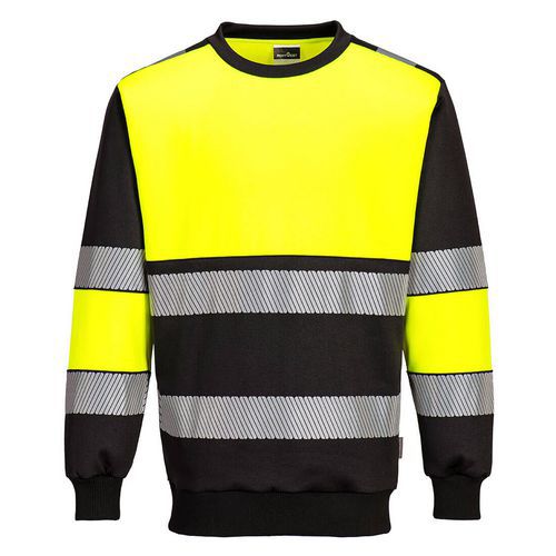 PW3 Hi-Vis Class 1 pulóver, fekete/sárga