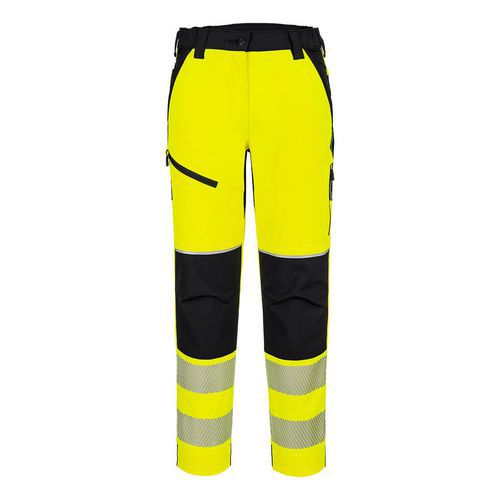 PW3 Hi-Vis Női streccs nadrág, fekete/sárga