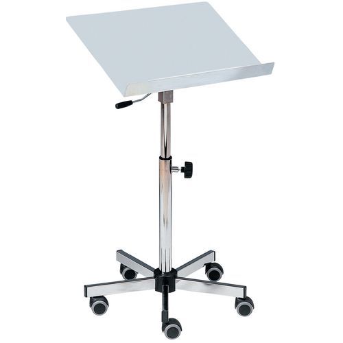 Szállító emelőállvány állítható dőlésszögű asztallal, 40 kg-ig, magassága 66 - 97 cm