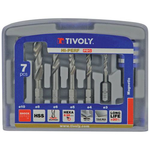 Tivoly HSS ütvefúró készlet, 7 részes. Tivoly HSS ütvefúró készlet, 7 részes.