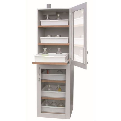 StoreLAB SLS sav- és lúgtároló szekrények, 600 x 600 x 1935 mm, 2 rekesz, 6 polc StoreLAB SLS sav- és lúgtároló szekrények, 600 x 600 x 1935 mm, 2 rekesz, 6 polc