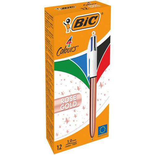 BIC 4 színű rozéarany golyóstoll, 12 db. BIC 4 színű rozéarany golyóstoll, 12 db.