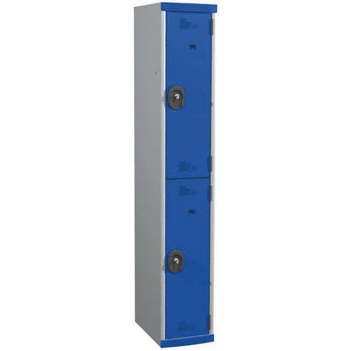 Acial hegesztett öltözőszekrények, 2 rekesszel, szélesség: 300 mm, hengerzárral Acial hegesztett öltözőszekrények, 2 rekesszel, szélesség: 300 mm, hengerzárral