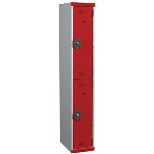 Acial hegesztett öltözőszekrények, 2 rekesszel, szélesség: 300 mm, hengerzárral Acial hegesztett öltözőszekrények, 2 rekesszel, szélesség: 300 mm, hengerzárral
