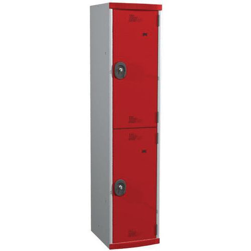 Acial hegesztett öltözőszekrények, 1 oszlopban 2 rekesszel, 400 mm, hengerzárral Acial hegesztett öltözőszekrények, 1 oszlopban 2 rekesszel, 400 mm, hengerzárral