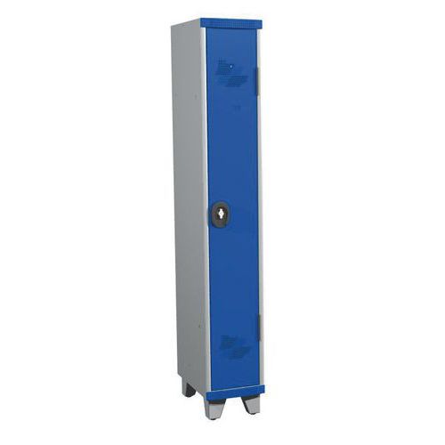 Acial hegesztett öltözőszekrények, 1 rekesszel, 300 mm, lábakon, forgóretesszel Acial hegesztett öltözőszekrények, 1 rekesszel, 300 mm, lábakon, forgóretesszel