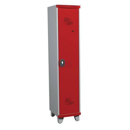 Acial hegesztett öltözőszekrények válaszfallal, 1 rekesszel, 400 mm, lábakon, forgóretesszel Acial hegesztett öltözőszekrények válaszfallal, 1 rekesszel, 400 mm, lábakon, forgóretesszel