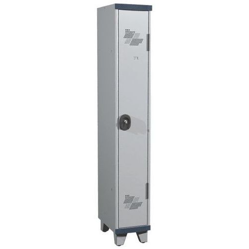Acial hegesztett öltözőszekrények, 1 rekesszel, 300 mm, lábakon, hengerzárral