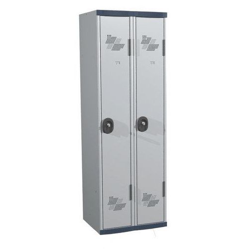 Acial hegesztett öltözőszekrények, 2 rekesszel, 300 mm, hengerzárral