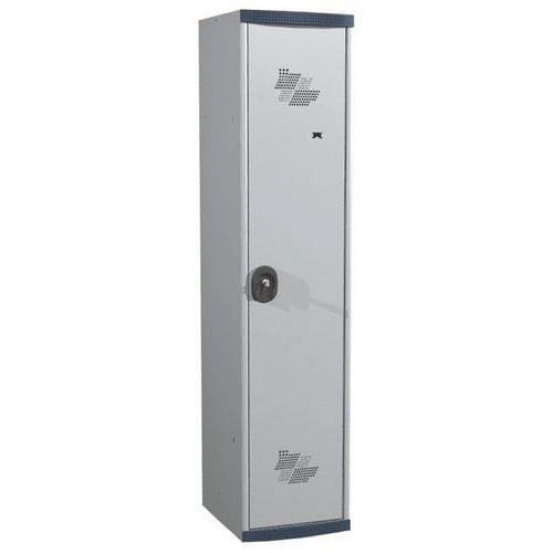 Acial hegesztett öltözőszekrények válaszfallal, 1 rekesszel, 400 mm, hengerzárral Acial hegesztett öltözőszekrények válaszfallal, 1 rekesszel, 400 mm, hengerzárral
