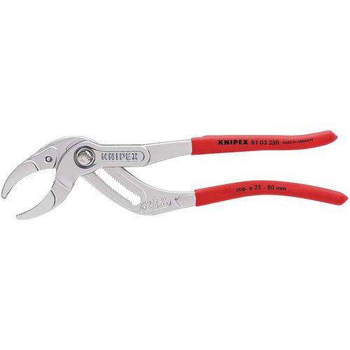 Vízvezeték-szerelő siko fogó Knipex szifonokhoz és műanyag csövekhez, max átmérő 75 - 80 mm