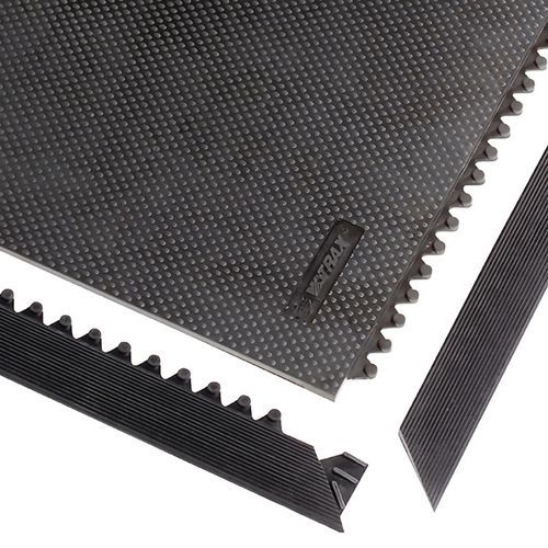 Slabmat Carré™ moduláris gumicsempe, fekete, 91 x 91 x 1,3 cm