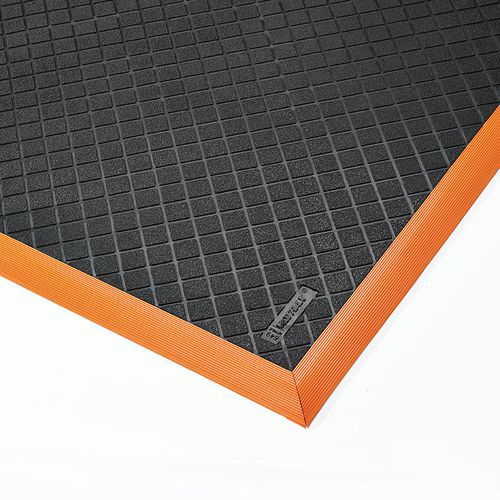 Safety Stance Solid™ fáradásgátló ipari szőnyegek, narancssárga/fekete