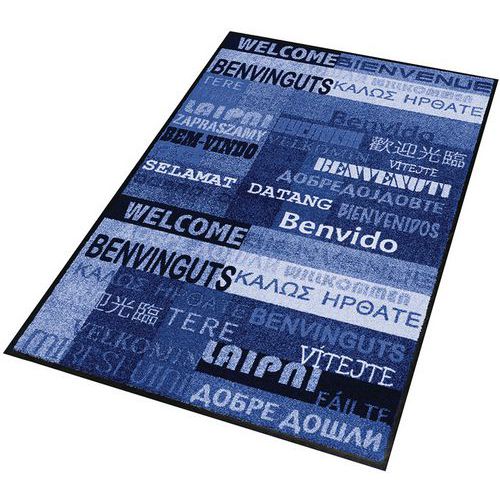 Déco Design™ New Welcome beltéri takarítószőnyegek, kék