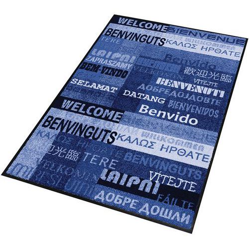 Déco Design™ New Welcome beltéri takarítószőnyegek, kék