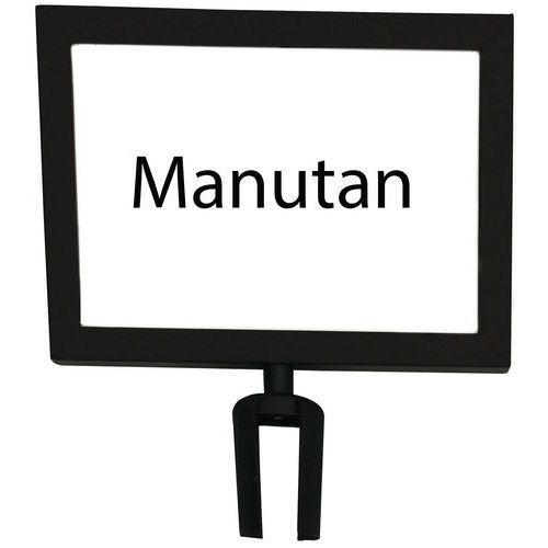 Manutan Expert információs tábla torlaszoló oszlopokhoz, 2 m, fekete
