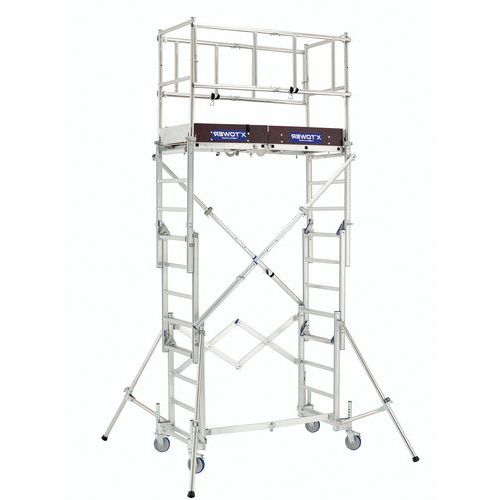 Tubesca-Comabi X Tower dobogós alumínium gurulóállvány