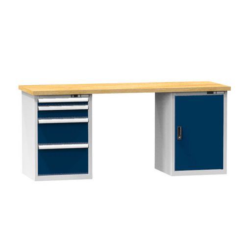 Műhelyasztalok KOMBI MM4825, 2500 x 800 x 880 mm, MULTIPLEX Műhelyasztalok KOMBI MM4825, 2500 x 800 x 880 mm, MULTIPLEX