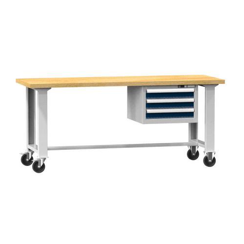 Mobil műhelyasztalok MPS3-820, 2000 x 800 x 880 mm, BÜKK