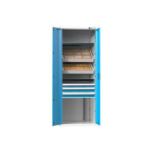 NC szekrények szárnyas ajtókkal 36x27D felszereléssel, 11-es változat
