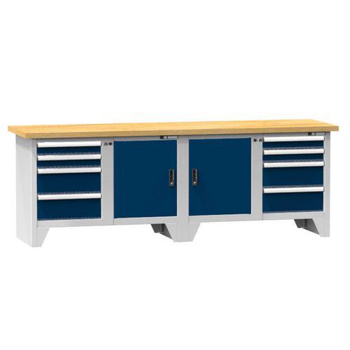 Moduláris műhelyasztalok PS3-1, 2500 x 700 x 880 mm, BÜKK Moduláris műhelyasztalok PS3-1, 2500 x 700 x 880 mm, BÜKK