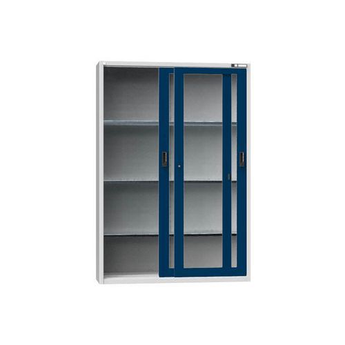 Fém műhelyszerszámszekrények SP1 üvegajtókkal, 1950 x 1350 x 405 mm, 3 polccal, szürke Fém műhelyszerszámszekrények SP1 üvegajtókkal, 1950 x 1350 x 405 mm, 3 polccal, szürke