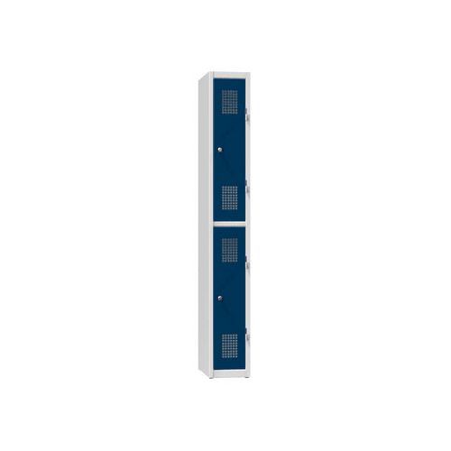 Fém szekrények, 2 rekeszes, lábazaton, felezve, polc nélkül, 400 x 500 x 1850 mm Fém szekrények, 2 rekeszes, lábazaton, felezve, polc nélkül, 400 x 500 x 1850 mm