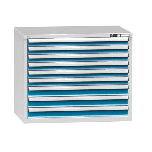 Műhely fiókos szekrények ZG, 9 fiókos, 840 x 1037 x 753 mm, szürke