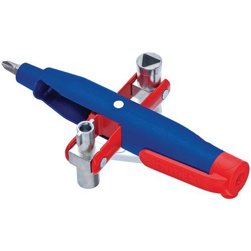 Knipex kapcsolótábla-kulcs standard kupakkal 145 mm, toll klipsszel