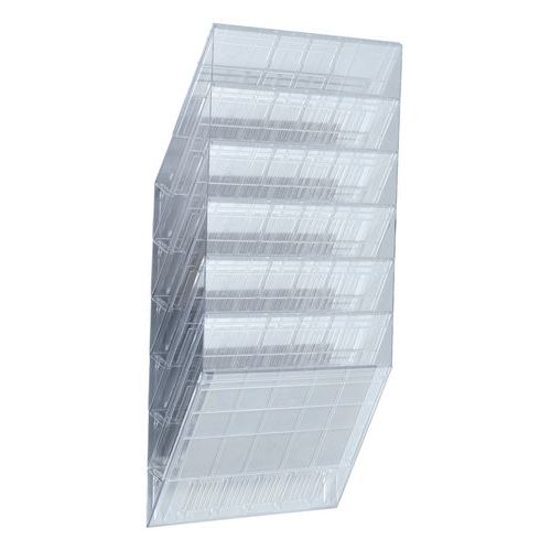 Flexibox falra szerelhető prospektustartó állványok, magasság 62 cm, szélesség 34,8 cm
