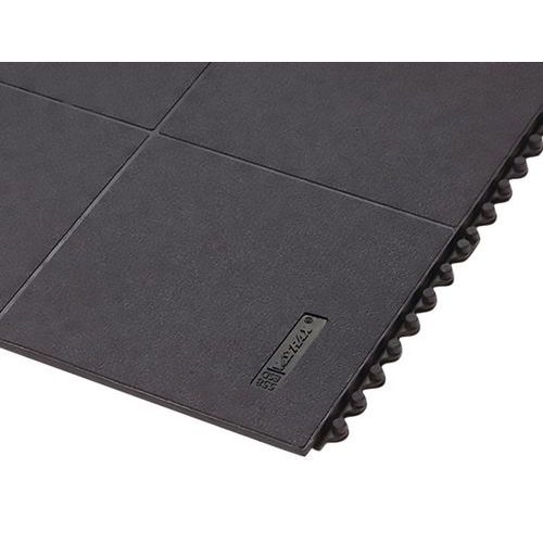 Cushion Ease Solid™ ESD antisztatikus gumicsempe, fekete, 91 x 91 x 1,9 cm