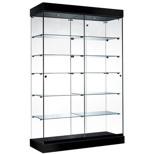 ASF termékbemutató vitrin, 192 x 46 x 125 cm, 2 részes