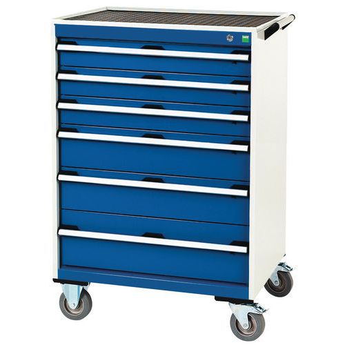 Bott Cubio mobil komód, 109 x 80 x 65 cm, 6 fiókos, multiplex/linóleum/szőnyeg