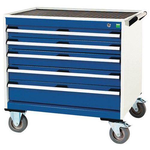 Bott Cubio mobil komód, 79 x 80 x 65 cm, 5 fiókos, multiplex/linóleum/szőnyeg