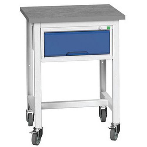Bott Verso Storage mobil műhelyasztalok fiókkal, szélessége 70 cm, multiplex/linóleum