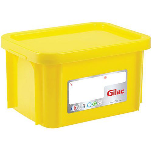 Gilac egymásra rakható tárolóedények fedéllel, HACCP, 12 - 55 l