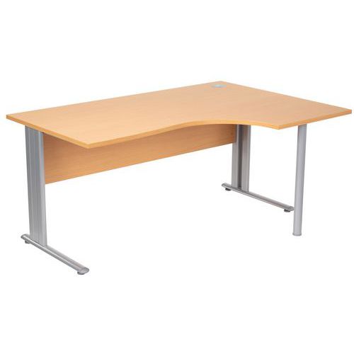 Manutan Expert irodai asztalok, 72 x 160 - 180 x 110 cm, jobb/bal változat, bükk