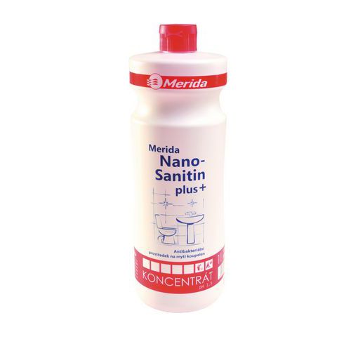 Merida Nano Sanitin tisztítószer fürdőszobákba, 1 l, 4 db