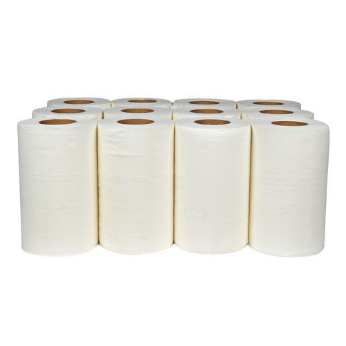 Midi papír kéztörlők 2 rétegű, 50 m, fehér, 12 db